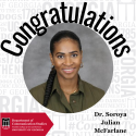 Congratulation Dr. Soroya MCFarlane