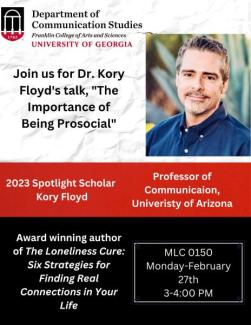 Dr. Kory Floyd 2023 Spotlight Scholar